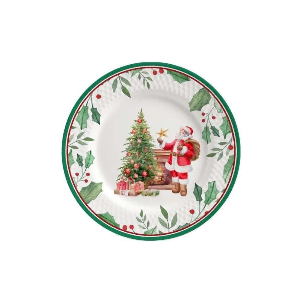 Jogo de Pratos de Sobremesa Azevinho Ceramica Alleanza Jogo de Pratos de Sobremesa Azevinho Ceramica Alleanza