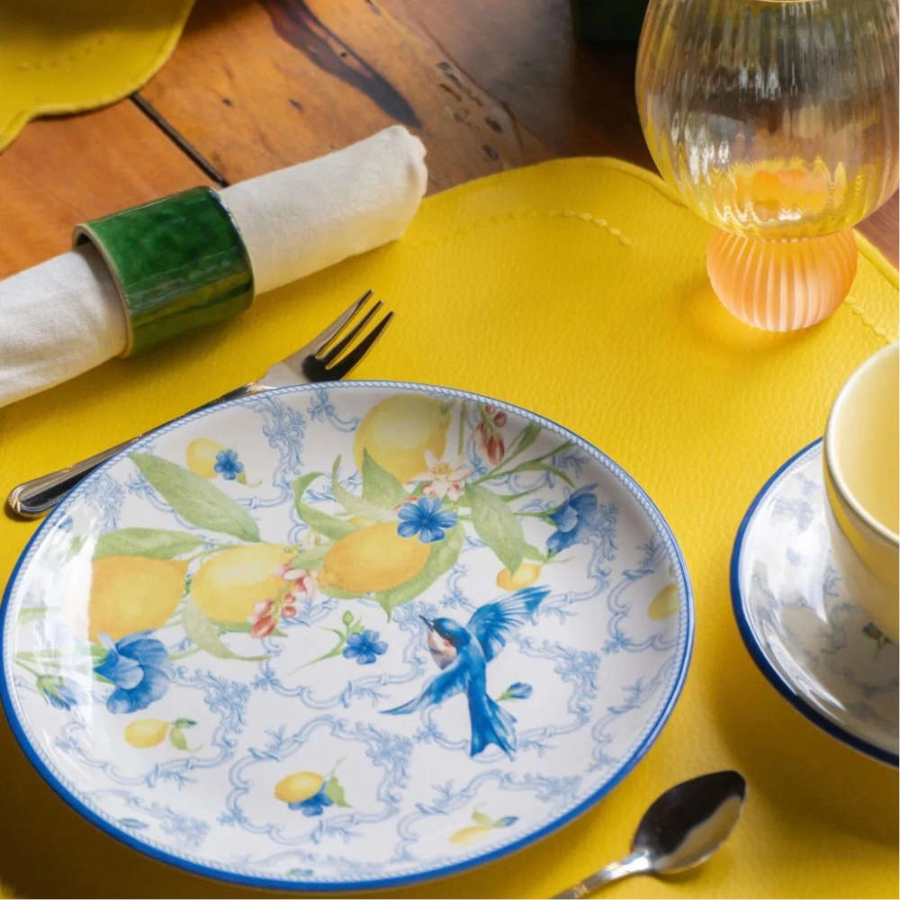 Jogo de Pratos de Sobremesa Coup Sicilia Ceramica Alleanza Jogo de Pratos de Sobremesa Coup Sicilia Ceramica Alleanza