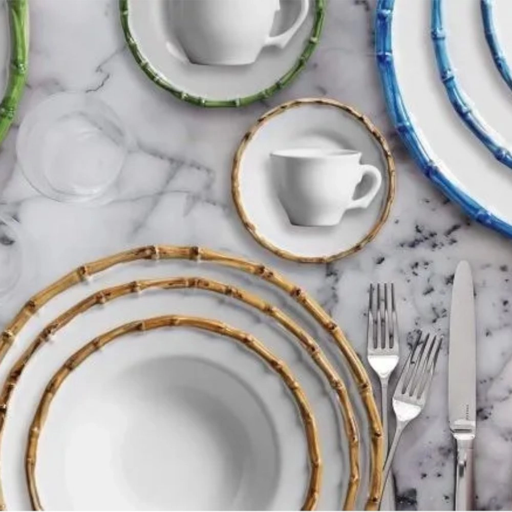 Jogo de Pratos Fundos Bambu Scalla - 6 Pecas Jogo de Pratos Fundos Bambu Scalla - 6 Pecas