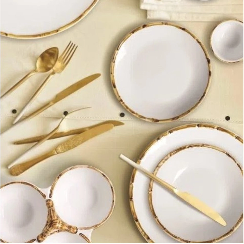 Jogo de Pratos Fundos Bambu Scalla - 6 Pecas Jogo de Pratos Fundos Bambu Scalla - 6 Pecas