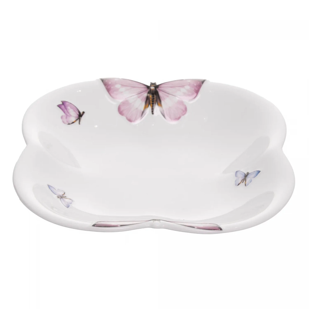 Jogo de Pratos Fundos Wolff Borboletas 19 Cm - 6 Pecas