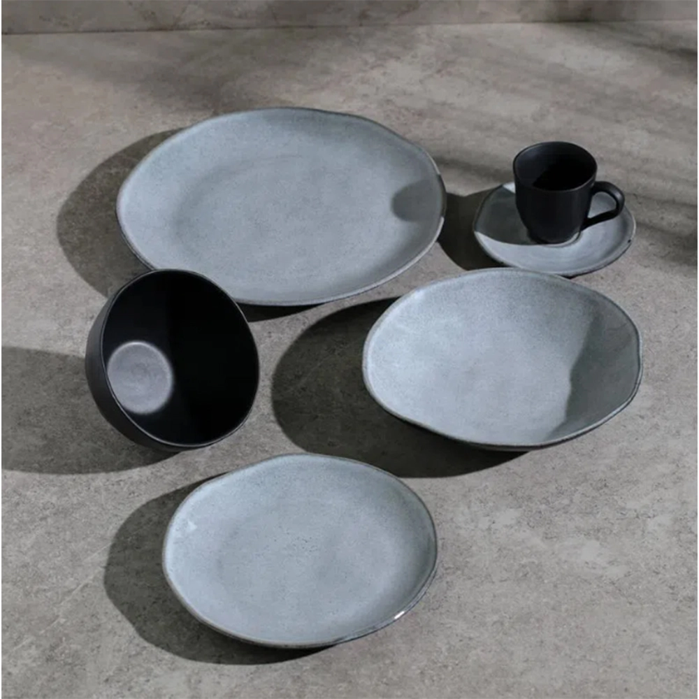 Jogo de Pratos Para Sobremesa Porto Brasil Orgânico Concreto 19,5 Cm - 6 Peças Jogo de Pratos Para Sobremesa Porto Brasil Orgânico Concreto 19,5 Cm - 6 Peças