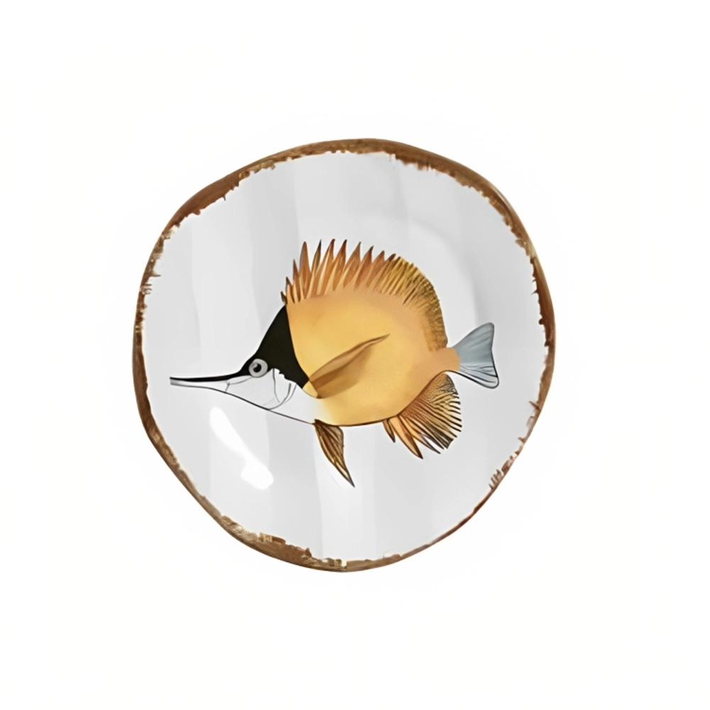 Jogo de Pratos Rasos Scalla Fish Stripes Digital 27 Cm - 6 Peças