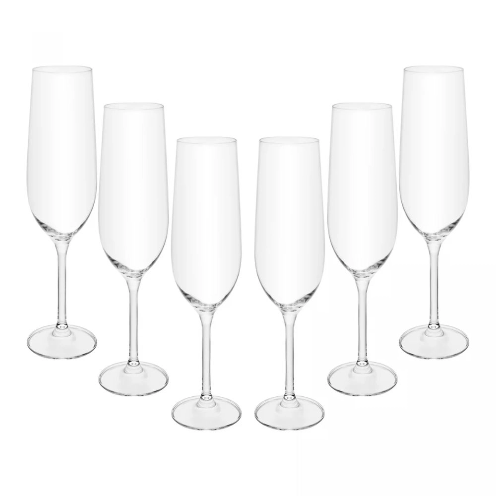 Jogo de Tacas Para Champagne Crex Bohemia- 6 Pecas Jogo de Tacas Para Champagne Crex Bohemia- 6 Pecas