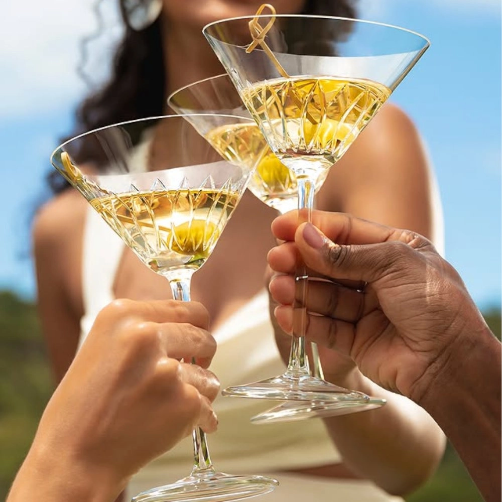 Jogo de Tacas Para Dry Martini Strauss Sommelier Lapidacao 160 320 Ml Jogo de Tacas Para Dry Martini Strauss Sommelier Lapidacao 160 320 Ml