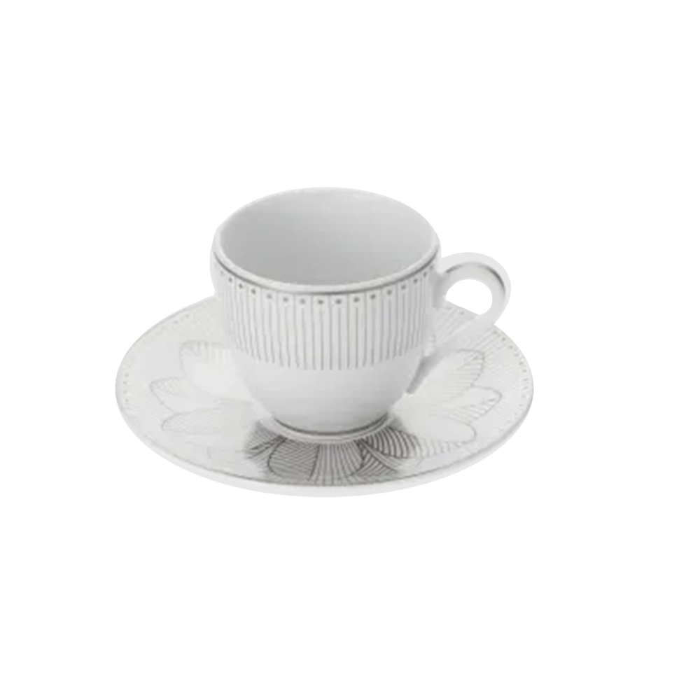 Jogo de Xícaras Para Café Com Pires Malmaison Impériale 100 Ml 2 Peças Jogo de Xícaras Para Café Com Pires Malmaison Impériale 100 Ml 2 Peças