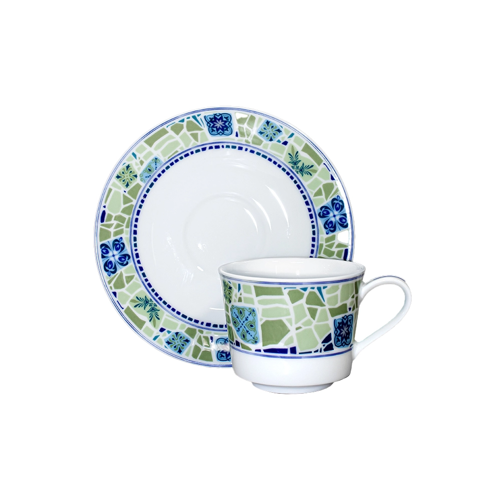 Jogo de Xícaras Para Café Com Pires Noritake Aegean Dreams - 6 Peças