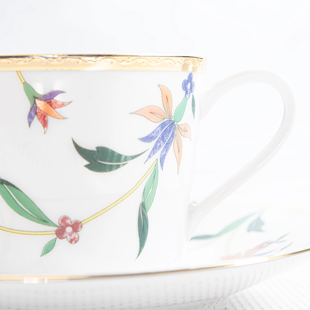 Jogo de Xícaras Para Café Com Pires Noritake Bountiful Garden - 6 Peças