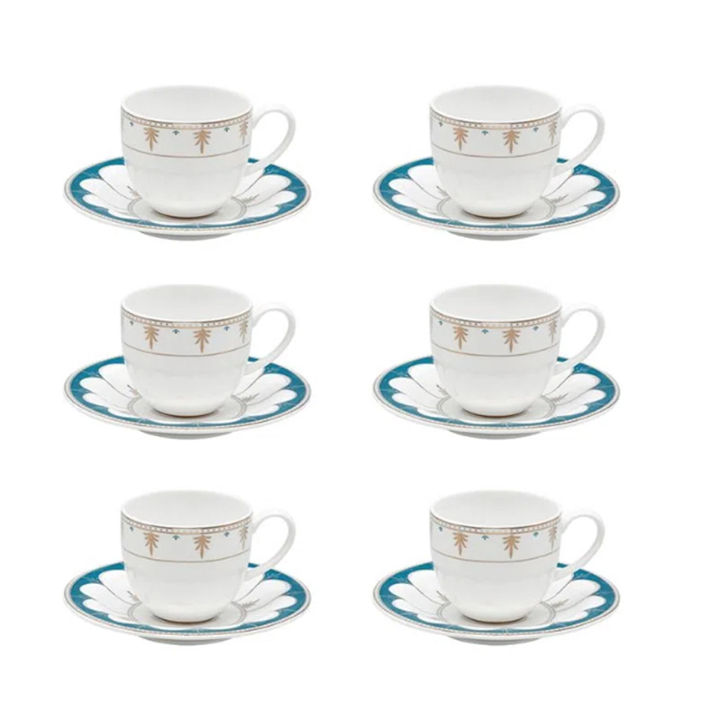 Jogo de Xícaras Para Café Com Pires Strauss Gateway 110 Ml - 6 Peças Jogo de Xícaras Para Café Com Pires Strauss Gateway 110 Ml - 6 Peças