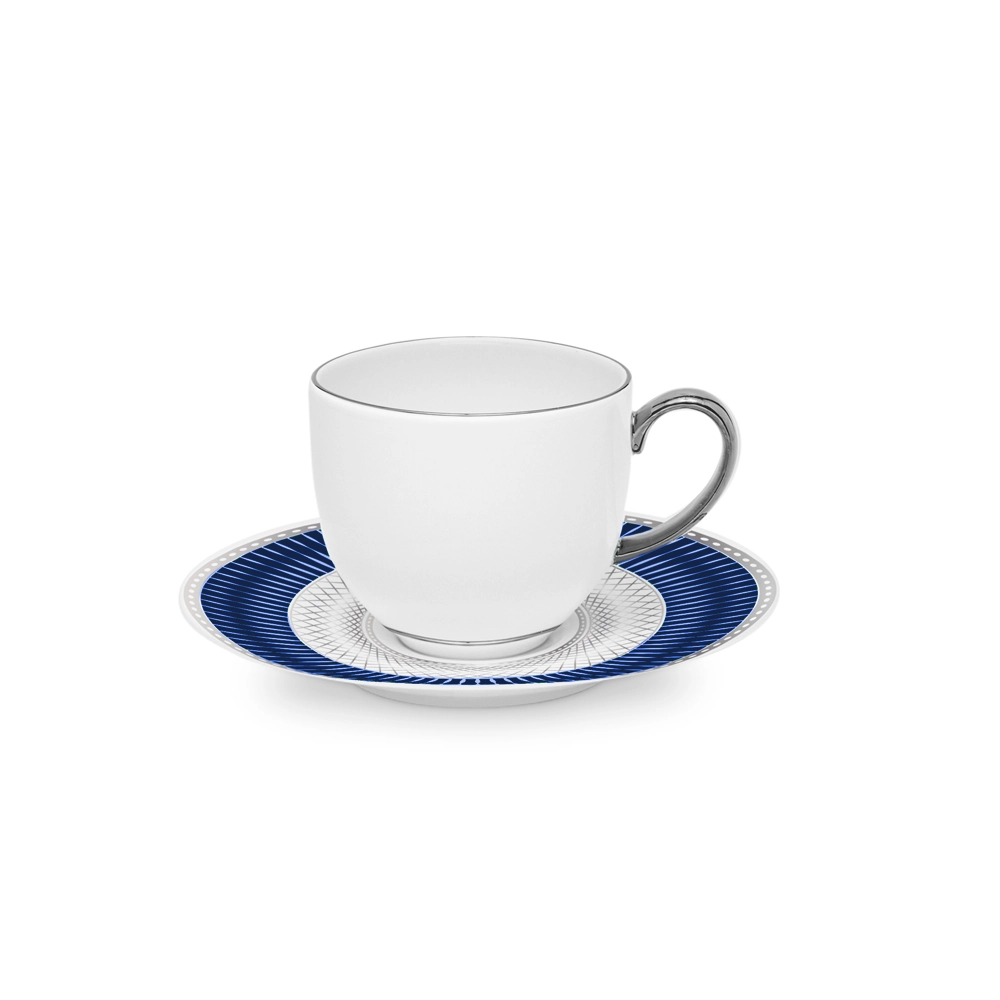 Jogo de Xícaras Para Café Com Pires Strauss Gold Star 110 Ml - 6 Peças Jogo de Xícaras Para Café Com Pires Strauss Gold Star 110 Ml - 6 Peças