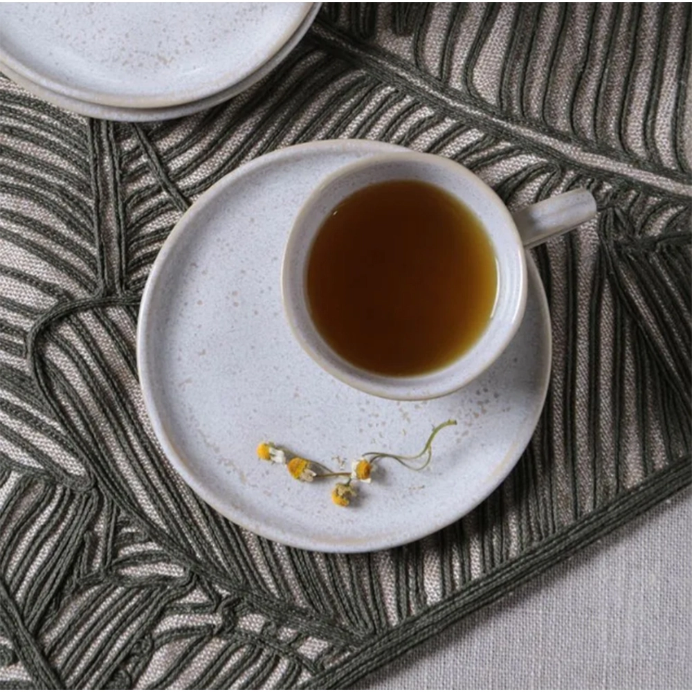 Jogo de Xícaras Para Chá Com Pires Descentralizado Porto Brasil Bio Latte 170 Ml - 6 Peças