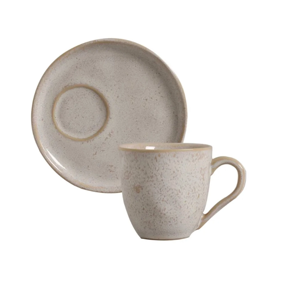 Jogo de Xícaras Para Chá Com Pires Descentralizado Porto Brasil Bio Latte 170 Ml - 6 Peças Jogo de Xícaras Para Chá Com Pires Descentralizado Porto Brasil Bio Latte 170 Ml - 6 Peças