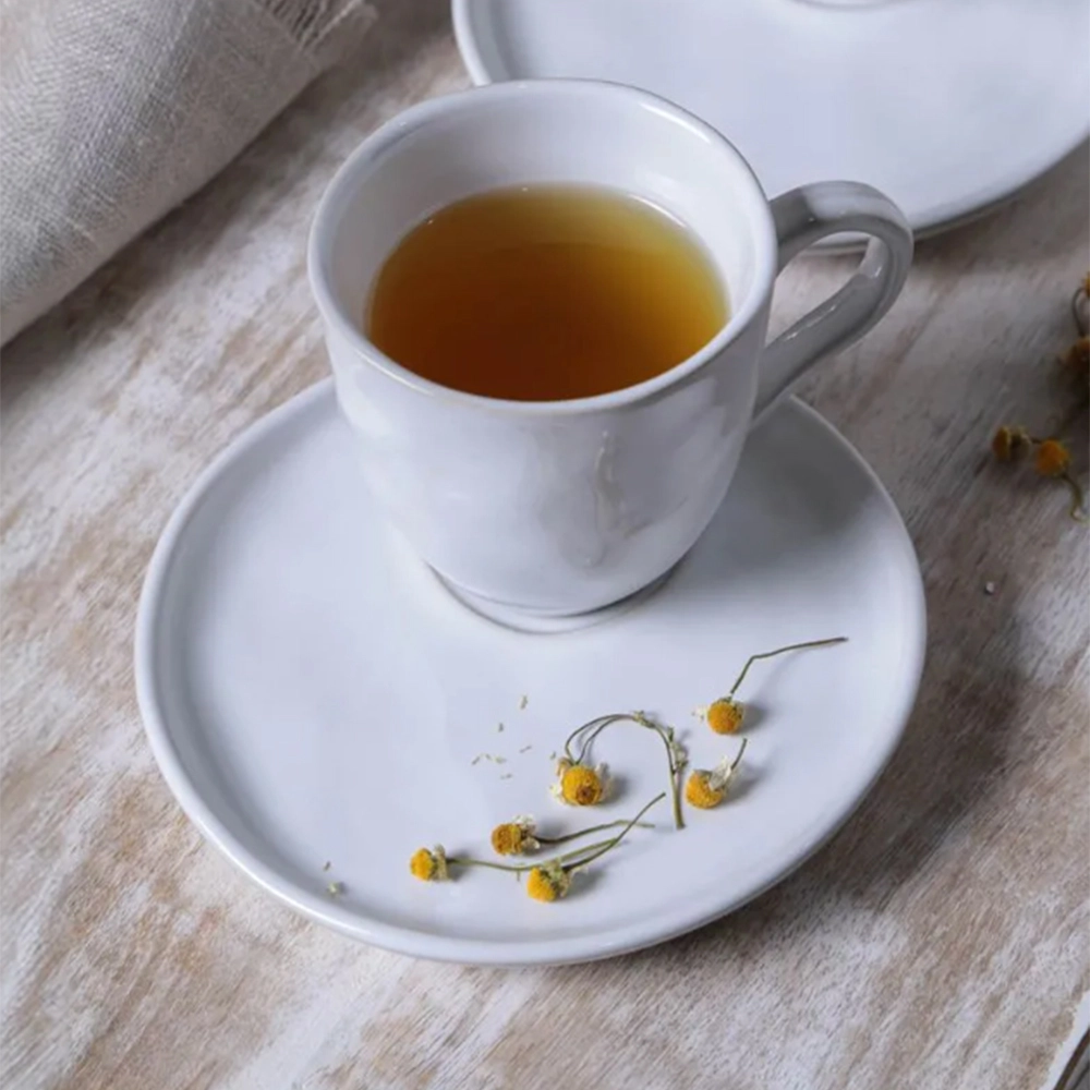 Jogo de Xícaras Para Chá Com Pires Descentralizado Porto Brasil Bio New White 170 Ml - 6 Peças Jogo de Xícaras Para Chá Com Pires Descentralizado Porto Brasil Bio New White 170 Ml - 6 Peças