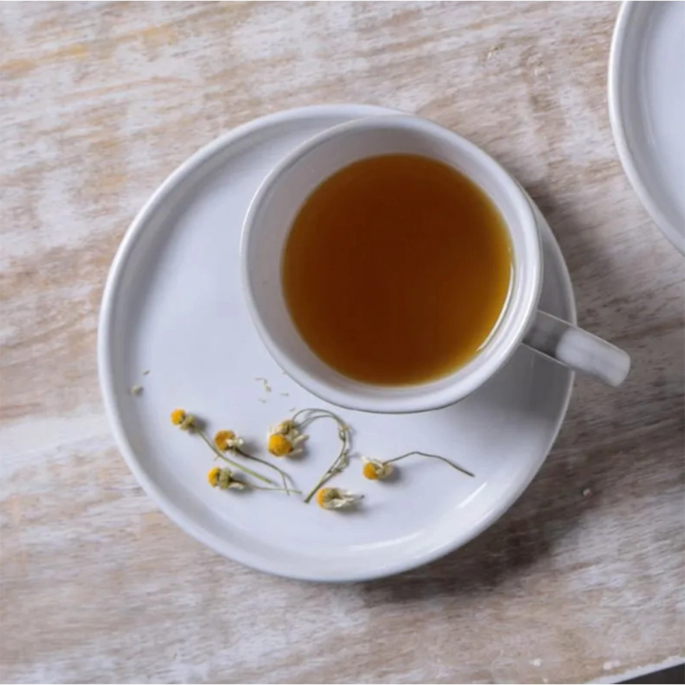 Jogo de Xícaras Para Chá Com Pires Descentralizado Porto Brasil Bio New White 170 Ml - 6 Peças