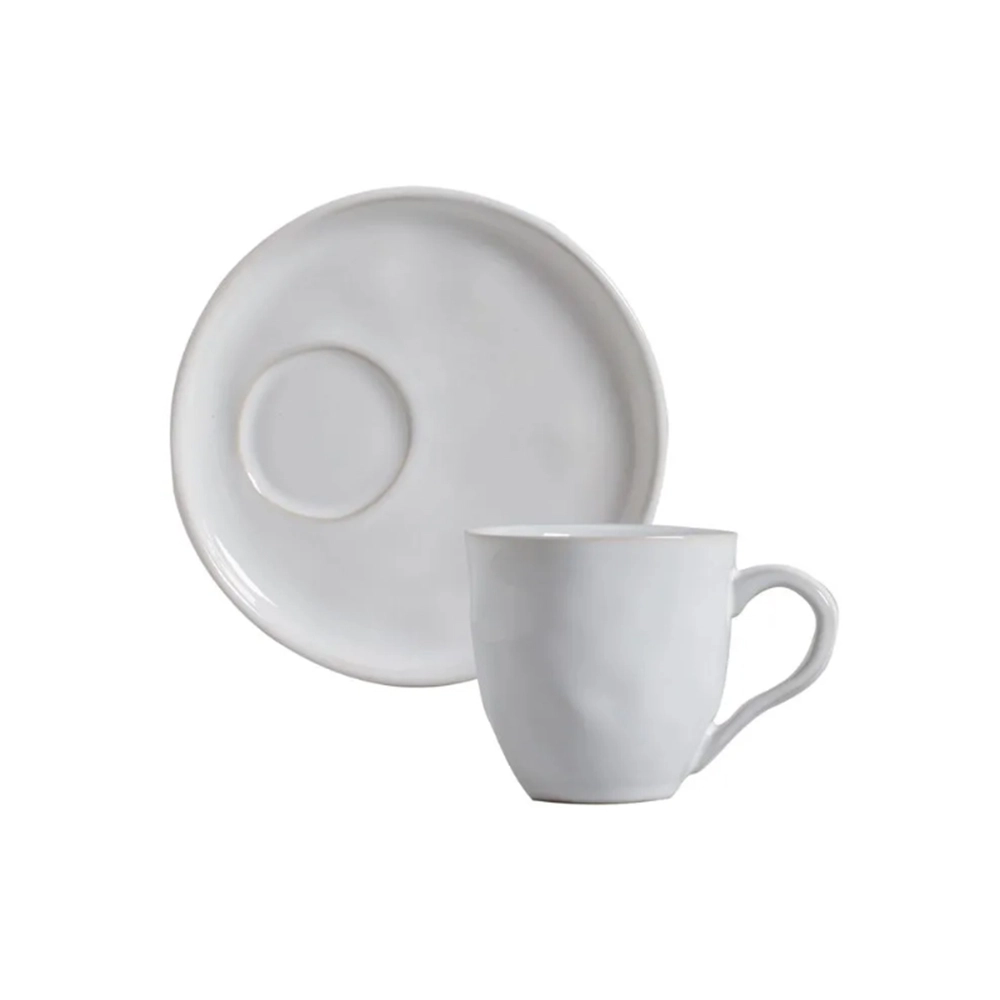 Jogo de Xícaras Para Chá Com Pires Descentralizado Porto Brasil Bio New White 170 Ml - 6 Peças Jogo de Xícaras Para Chá Com Pires Descentralizado Porto Brasil Bio New White 170 Ml - 6 Peças