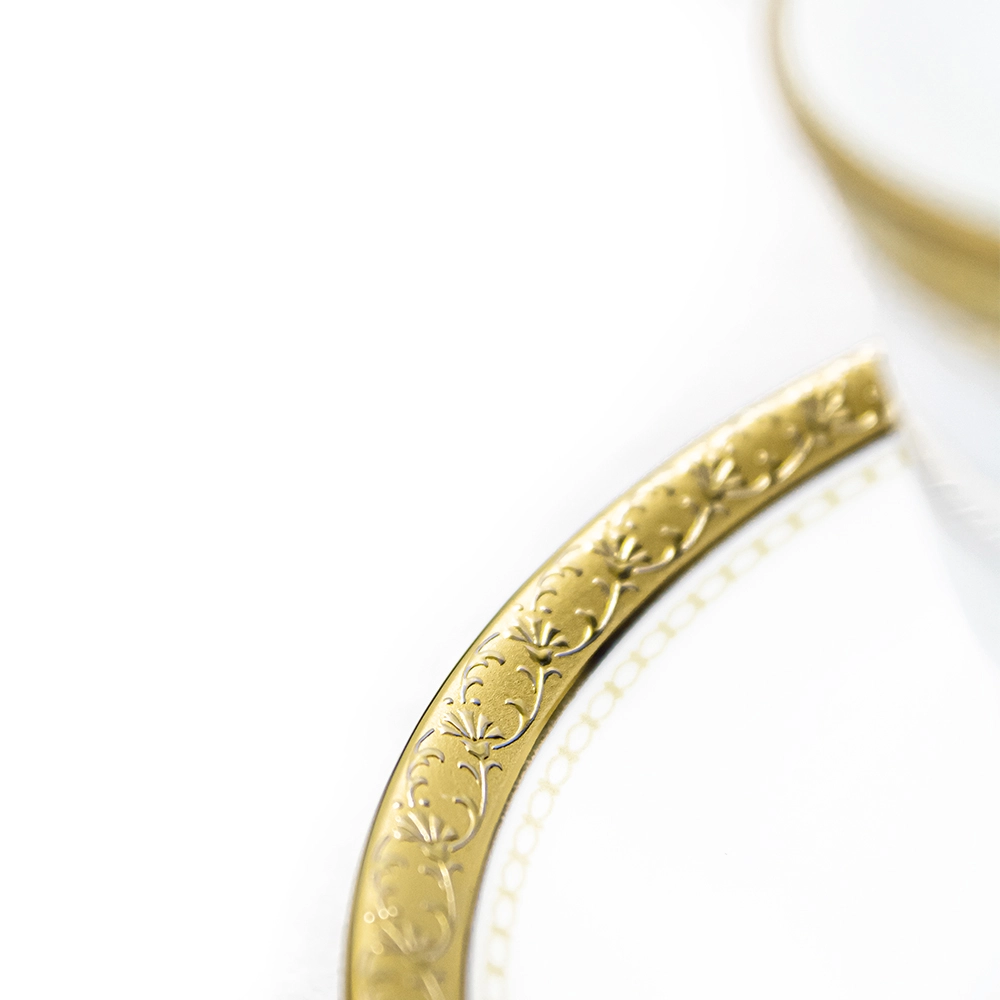 Jogo de Xícaras Para Chá Com Pires Noritake Charlotta Gold - 6 Peças Jogo de Xícaras Para Chá Com Pires Noritake Charlotta Gold - 6 Peças