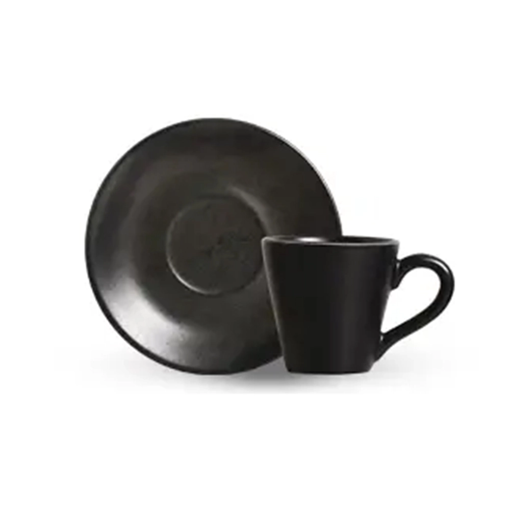 Jogo de Xícaras Para Chá Com Pires Scalla Stone - 6 Peças Jogo de Xícaras Para Chá Com Pires Scalla Stone - 6 Peças