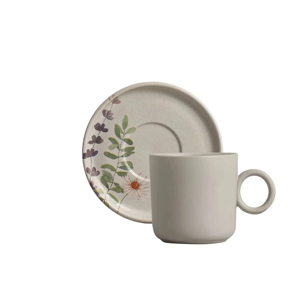 Jogo de Xicaras de Cha Porto Brasil Basic Bloom - 6 Pecas Jogo de Xicaras de Cha Porto Brasil Basic Bloom - 6 Pecas