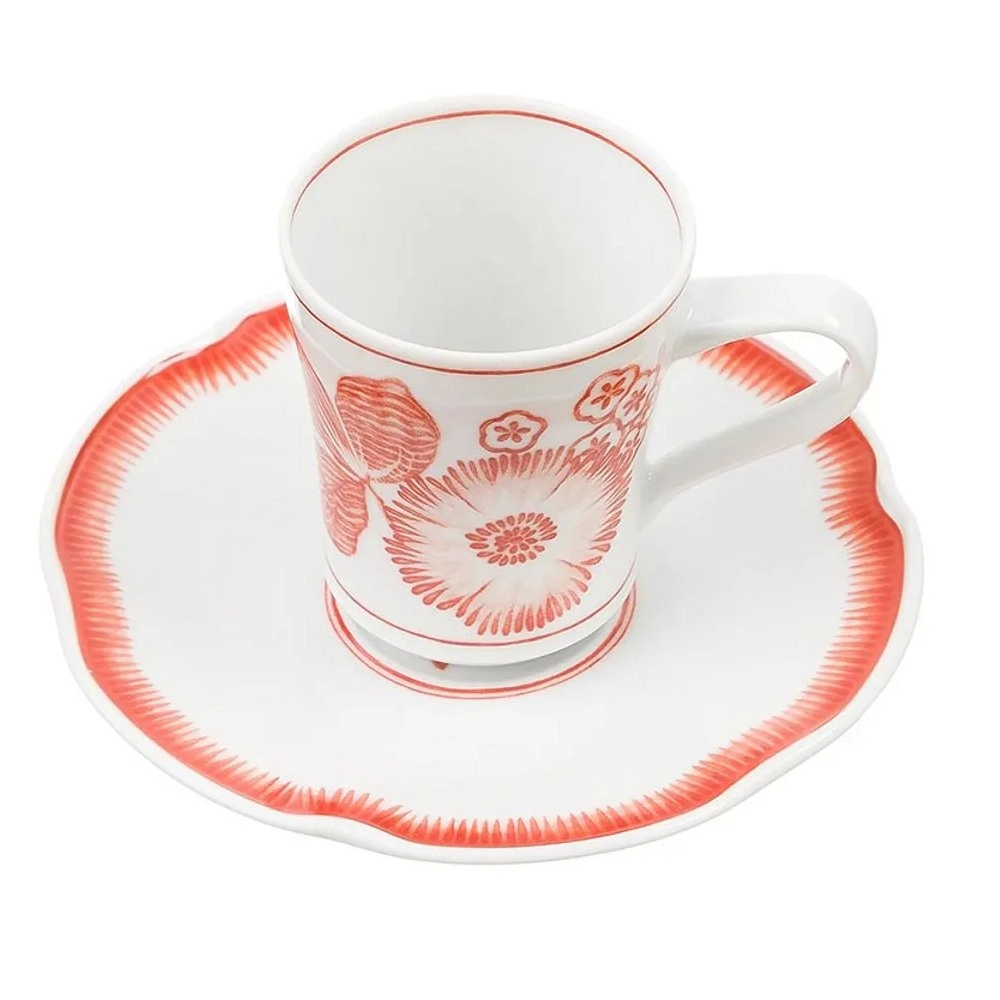 Jogo de Xicaras Para Cafe Com Pires Vista Alegre Coralina 100 Ml Jogo de Xicaras Para Cafe Com Pires Vista Alegre Coralina 100 Ml