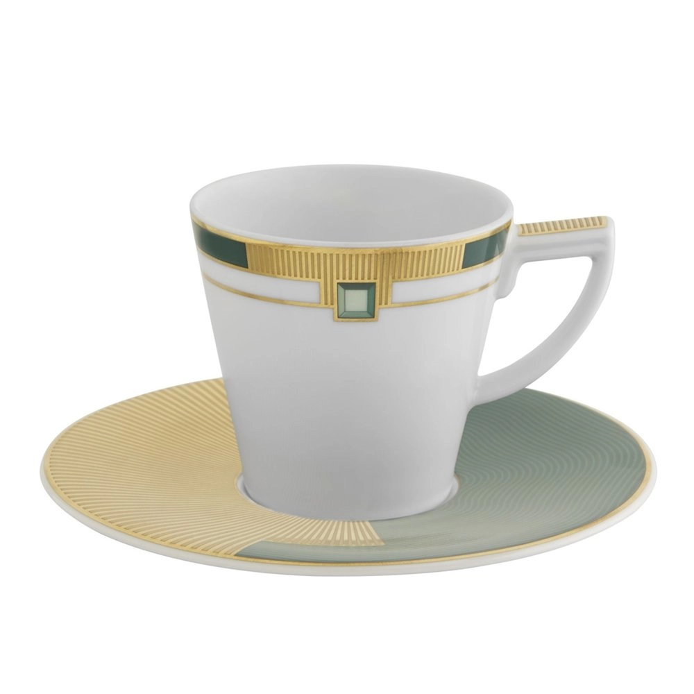 Jogo de Xicaras Para Cafe Com Pires Vista Alegre Emerald 93 Ml 4 Pecas Jogo de Xicaras Para Cafe Com Pires Vista Alegre Emerald 93 Ml 4 Pecas