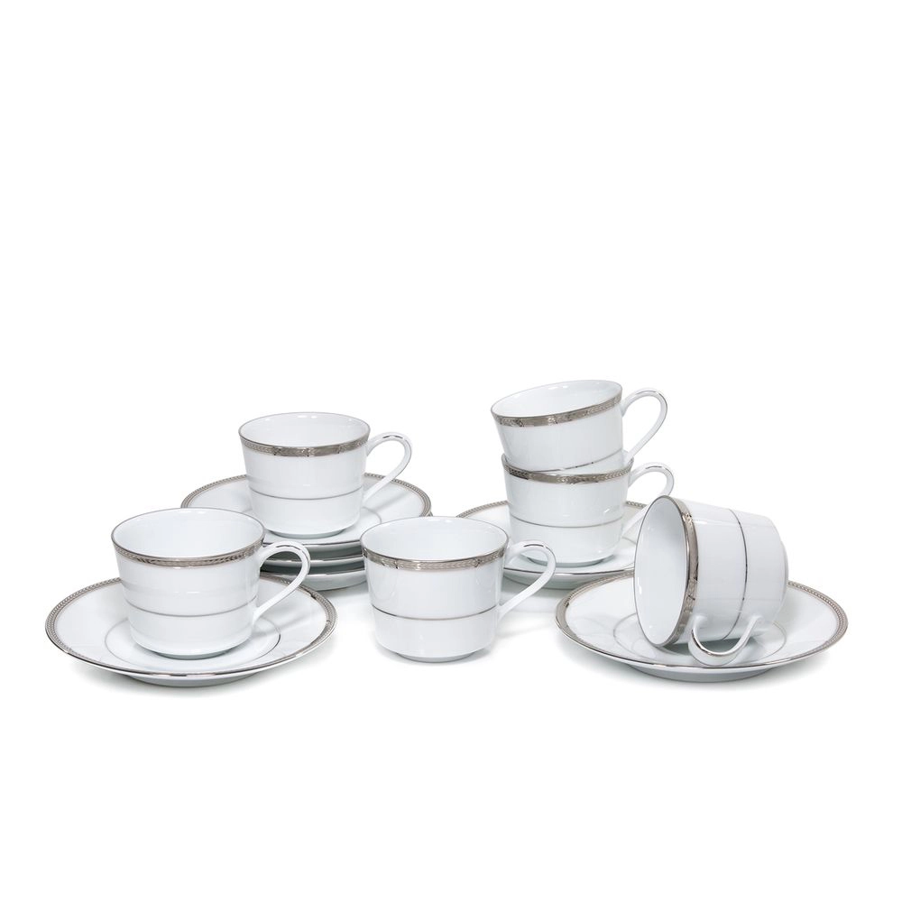 Jogo de Xicaras Para Cafe Noritake Toorak Platinum