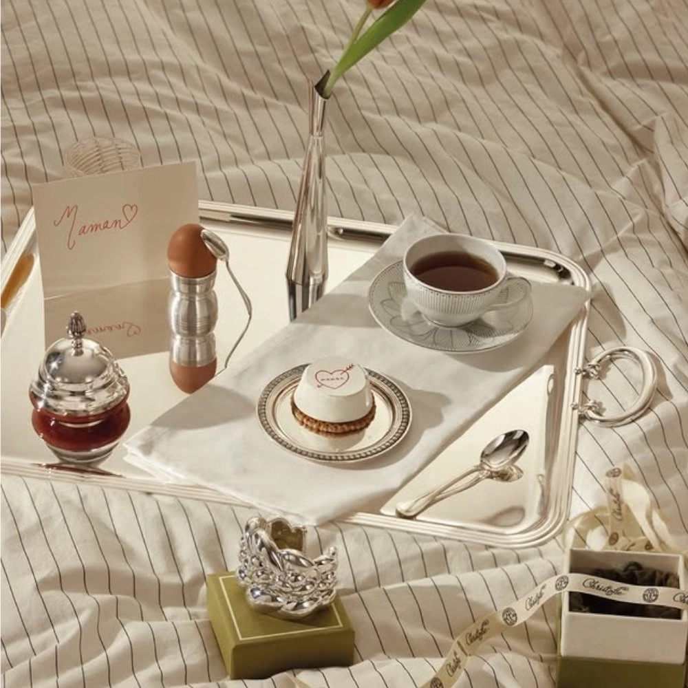 Jogo de Xicaras Para Cha Com Pires Malmaison Imperiale Platina 2 Pecas