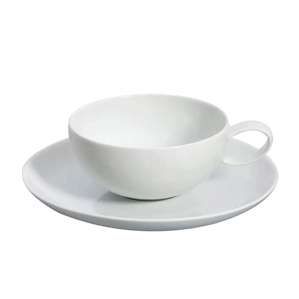 Jogo de Xicaras Para Cha Com Pires Vista Alegre Domo White 251 Ml 4 Pecas Jogo de Xicaras Para Cha Com Pires Vista Alegre Domo White 251 Ml 4 Pecas