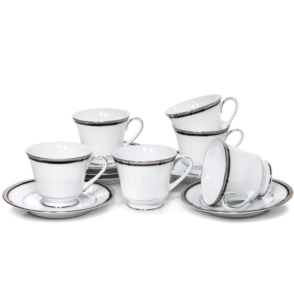 Jogo de Xicaras Para Cha Noritake Toorak Noir