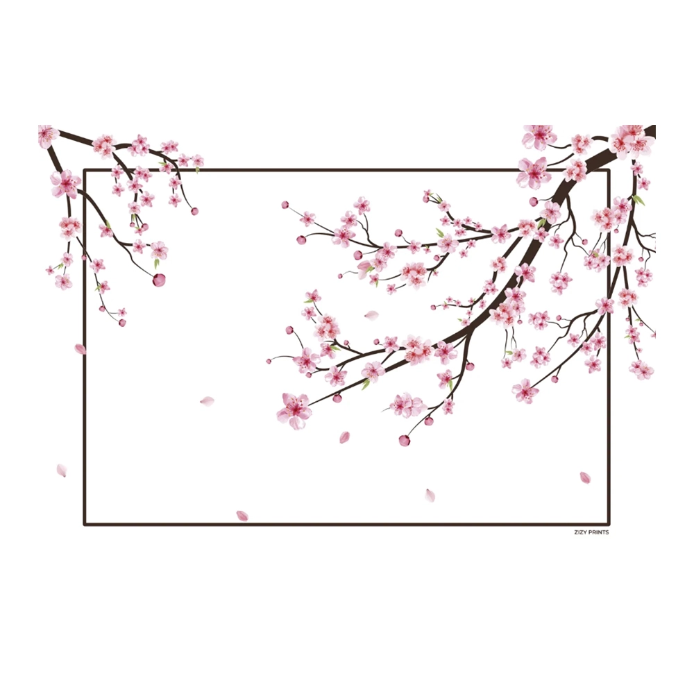 Jogo C/ 12 Lugares Americanos Cherry Blossom - Zizy Prints Jogo C/ 12 Lugares Americanos Cherry Blossom - Zizy Prints