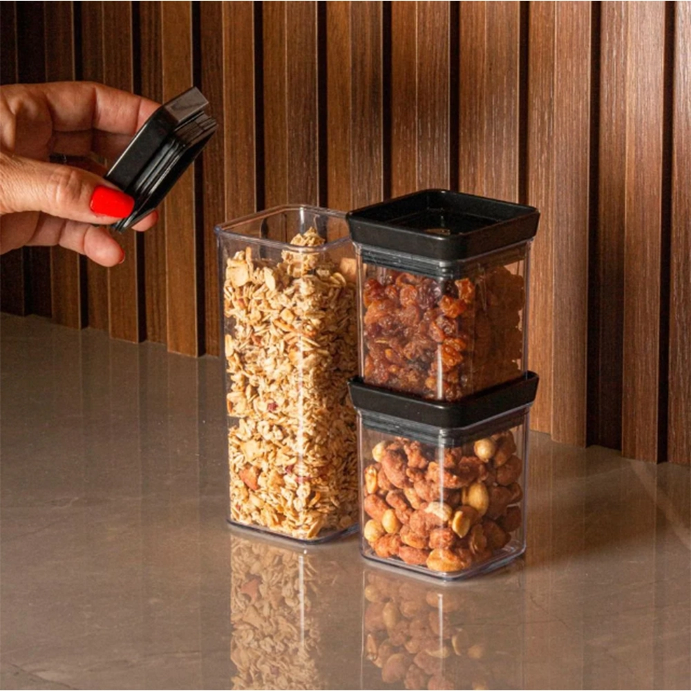 Mini Pote Hermético Quadrado Paramount Lumini 240 Ml Mini Pote Hermético Quadrado Paramount Lumini 240 Ml