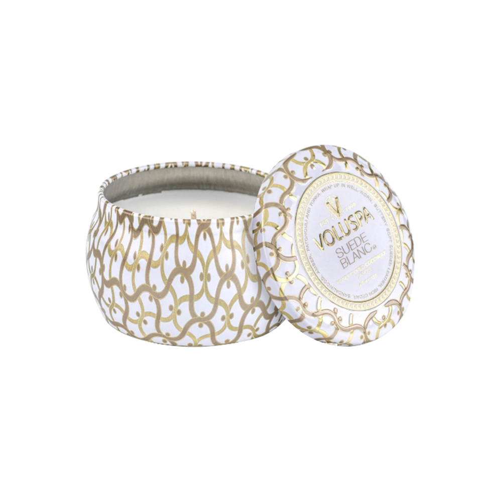 Mini Vela Lata 25h Voluspa Nova Coleção Maison Blanc Mini Vela Lata 25h Voluspa Nova Coleção Maison Blanc