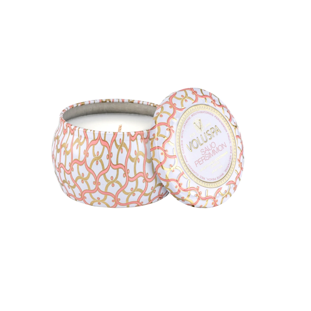 Mini Vela Lata 25h Voluspa Nova Coleção Maison Blanc Mini Vela Lata 25h Voluspa Nova Coleção Maison Blanc