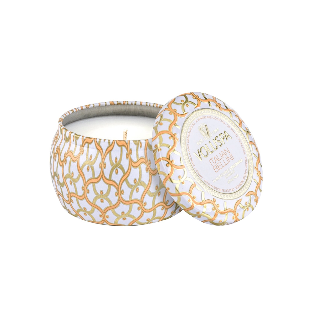 Mini Vela Lata 25h Voluspa Nova Coleção Maison Blanc Mini Vela Lata 25h Voluspa Nova Coleção Maison Blanc