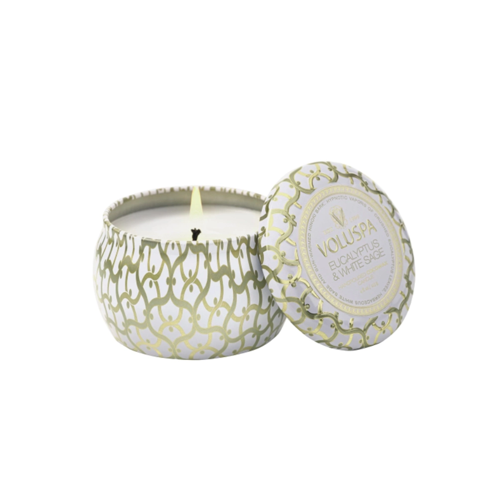 Mini Vela Lata 25h Voluspa Nova Coleção Maison Blanc Mini Vela Lata 25h Voluspa Nova Coleção Maison Blanc