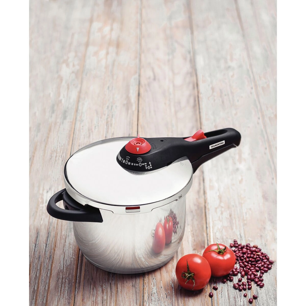 Panela de Pressao Tramontina Solar Aco Inox Panela de Pressao Tramontina Solar Aco Inox