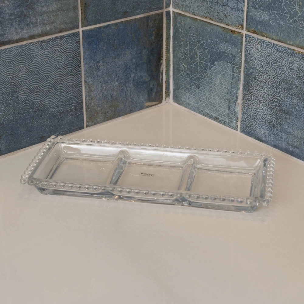 Petisqueira 3 Divisões Wolff Pearl 30 X 13 X 3 Cm Petisqueira 3 Divisões Wolff Pearl 30 X 13 X 3 Cm