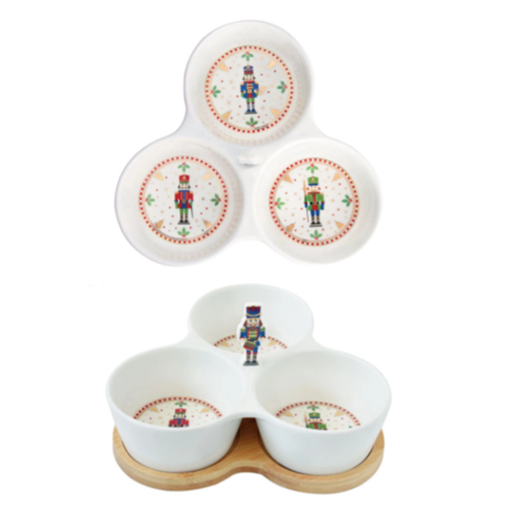 Porta Aperitivo Com 3 Bowls Easy Life Nutcrackers 20,5 X 17 Cm Porta Aperitivo Com 3 Bowls Easy Life Nutcrackers 20,5 X 17 Cm