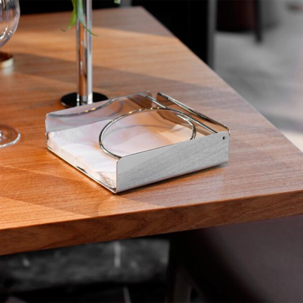 Porta Guardanapos Horizontal Riva Pescara Em Prata 16,5 X 17 X 5 Cm Porta Guardanapos Horizontal Riva Pescara Em Prata 16,5 X 17 X 5 Cm
