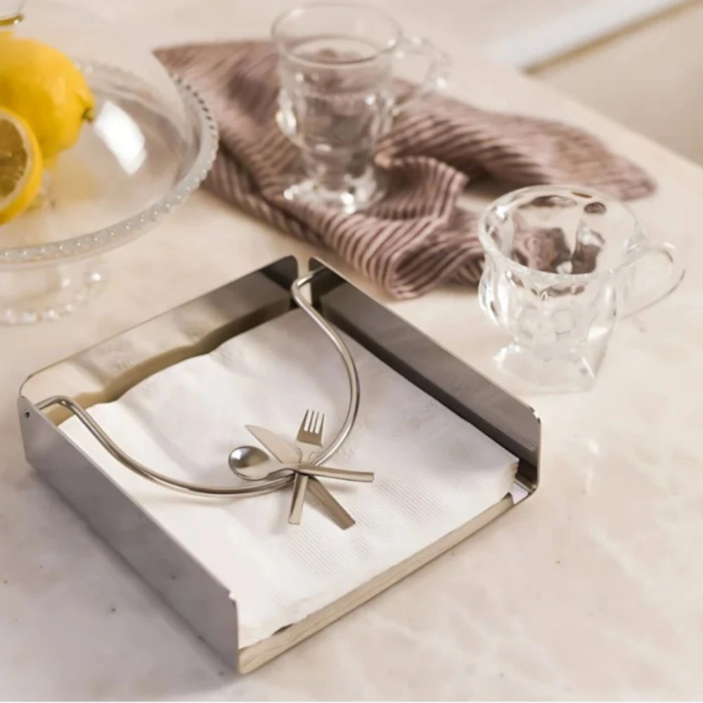 Porta-guardanapos Riva Manuela Horizontal Aco Inox Porta-guardanapos Riva Manuela Horizontal Aco Inox