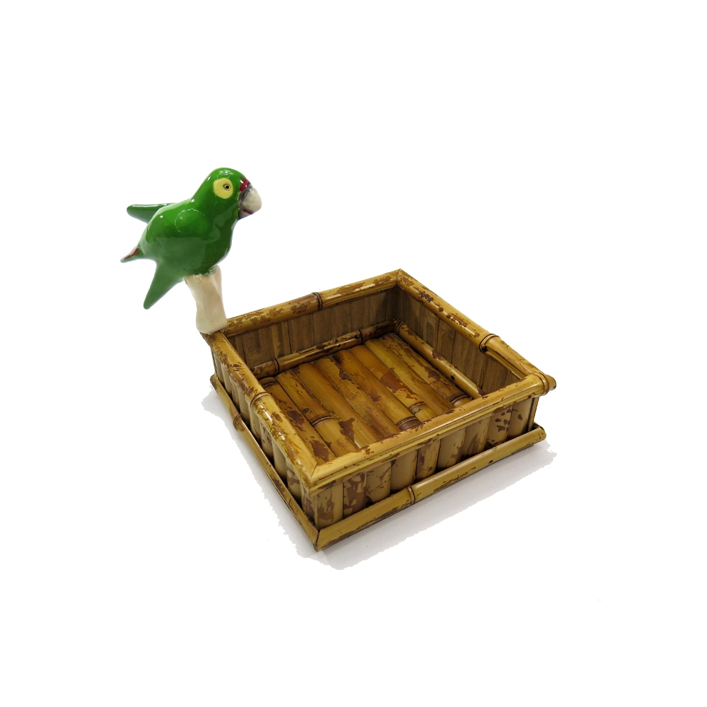 Porta Guardanapos Tigrado C/ Passaro Porta Guardanapos Tigrado C/ Passaro