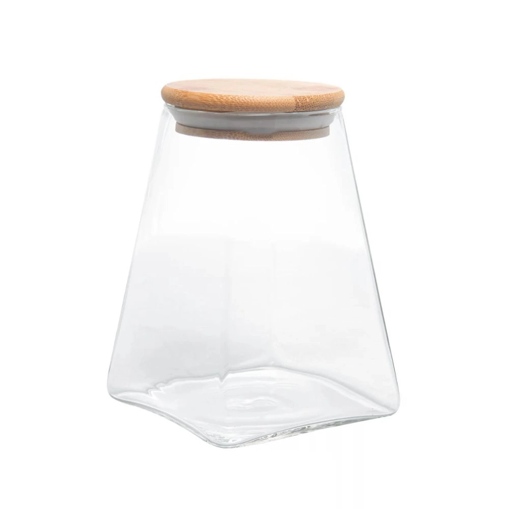 Porta Mantimento Com Tampa de Bambu 500ml Porta Mantimento Com Tampa de Bambu 500ml