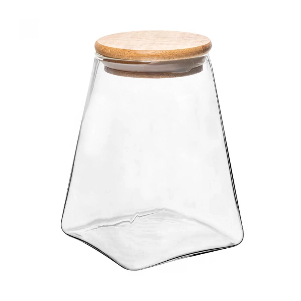 Porta Mantimento Com Tampa de Bambu 750ml Porta Mantimento Com Tampa de Bambu 750ml