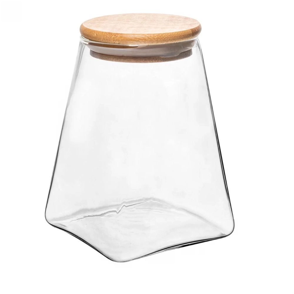 Porta Mantimento Com Tampa de Bambu 880ml Porta Mantimento Com Tampa de Bambu 880ml