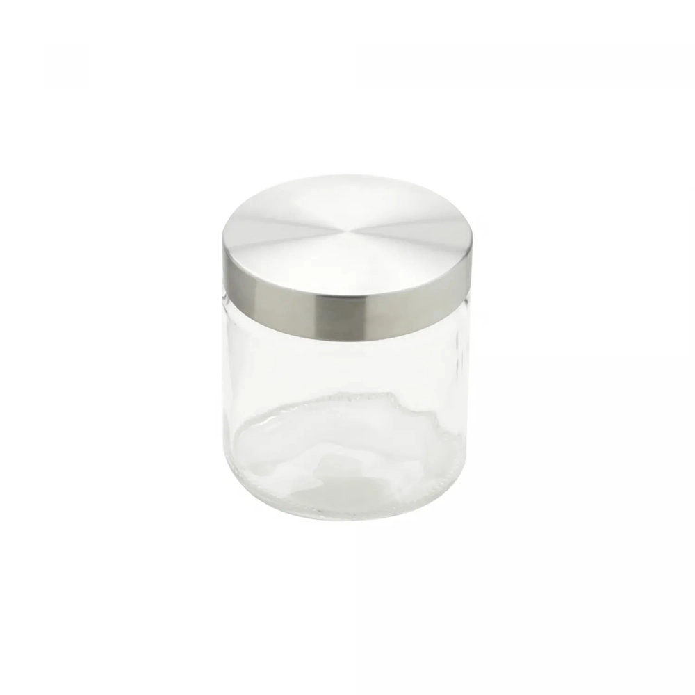 Porta Mantimento de Vidro Com Tampa de Aco Redondo 880ml - Wolff Porta Mantimento de Vidro Com Tampa de Aco Redondo 880ml - Wolff