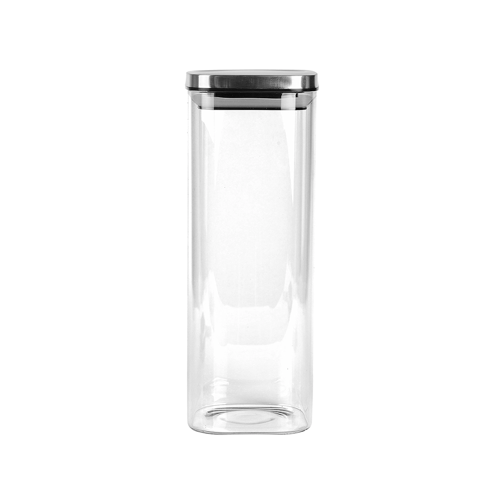 Porta Mantimentos Quadrado Com Tampa de Metal Dynasty 1,9 Litros Porta Mantimentos Quadrado Com Tampa de Metal Dynasty 1,9 Litros