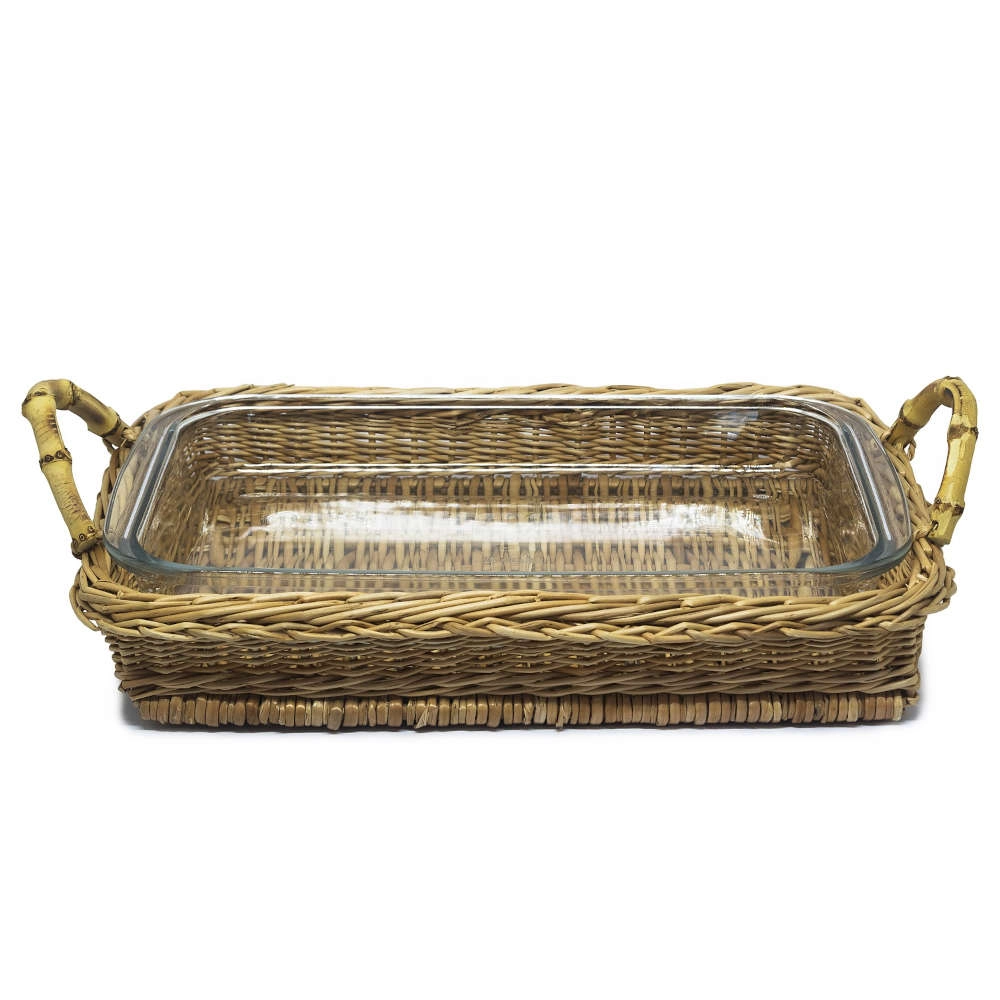 Porta Pirex Com Alca Sonia Pierry 39 X 26 X 8,5 Cm Porta Pirex Com Alca Sonia Pierry 39 X 26 X 8,5 Cm