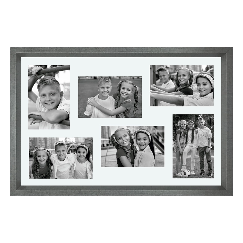 Porta Retrato de Parede Infinity Molduras Happy Wall - 6 Fotos