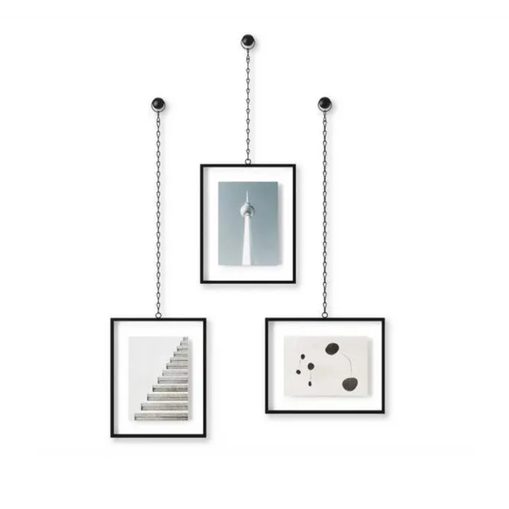 Porta Retrato de Parede Umbra Fotochain 20 X 25 Cm - 3 Peças