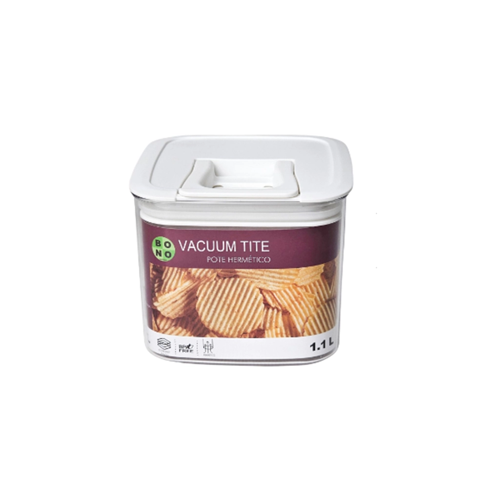 Pote Hermético Bono Home Vacuum Tite 1,1 Litros Pote Hermético Bono Home Vacuum Tite 1,1 Litros