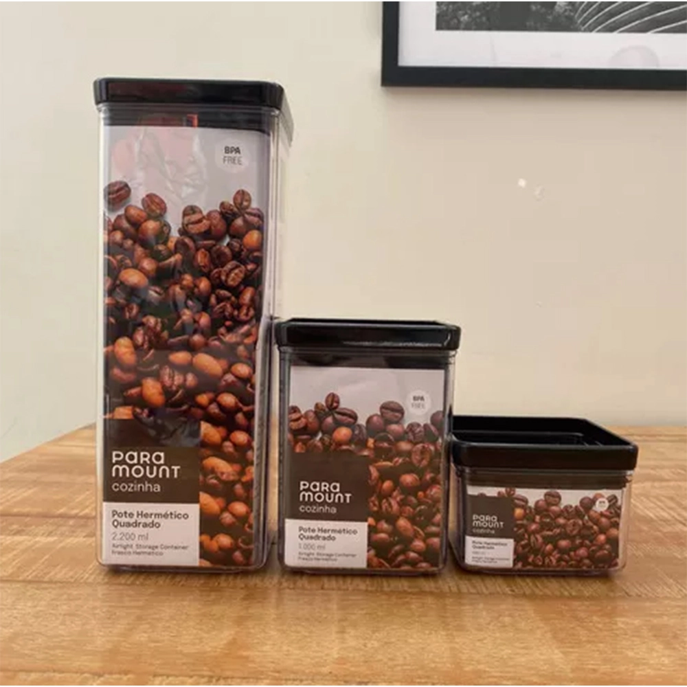 Pote Hermético Quadrado Paramount Lumini 480 Ml Pote Hermético Quadrado Paramount Lumini 480 Ml